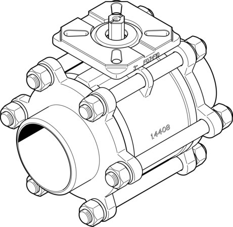 Festo VZBA-3"-WW-63-T-22-F0710-V4V4T Ball valve 1686704 incl VAT