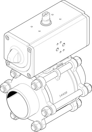 Festo VZBA-3"-WW-63-T-22-F0710-V4V4T-PP180-R-9 Ball valve actuator unit 1810739 incl VAT
