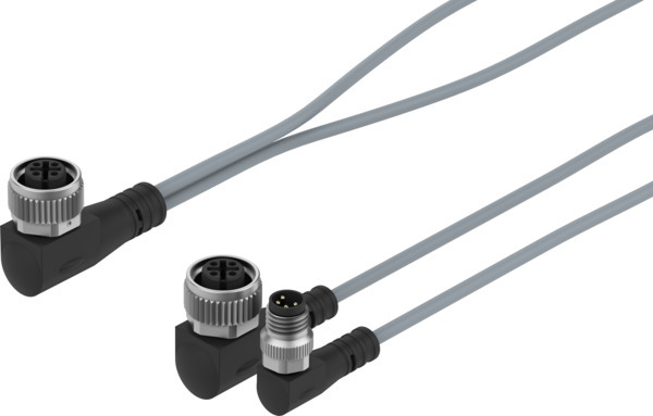 Festo NEDV-L2R1-V7-M12W3-K-0.1L1-N-M8W4-0.2R1 Connecting cable 2384165 incl VAT