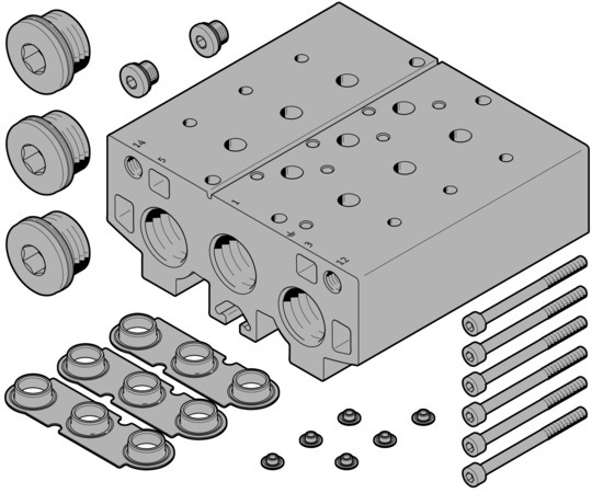 Festo VABM-B10-30E-G34-8 Manifold block 8026365 incl VAT