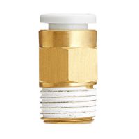 SMC KQ2H10-02AS BRASS FITTING, R, RC 1/4 MALE THREAD, Ø 10 TUBE Pack of 5 incl VAT